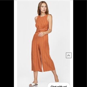 Anthropologie Peyton Pinstripe knot waist jumpsuit